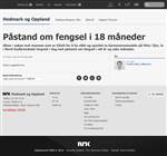 Påstand om fengsel i 18 måneder