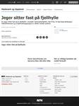 Jeger sitter fast i fjellet