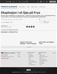 Eksplosjon i et fjøs på Frya